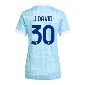 Juventus Jonathan David #30 Udebanetrøje Dame 2025-26 Kortærmet